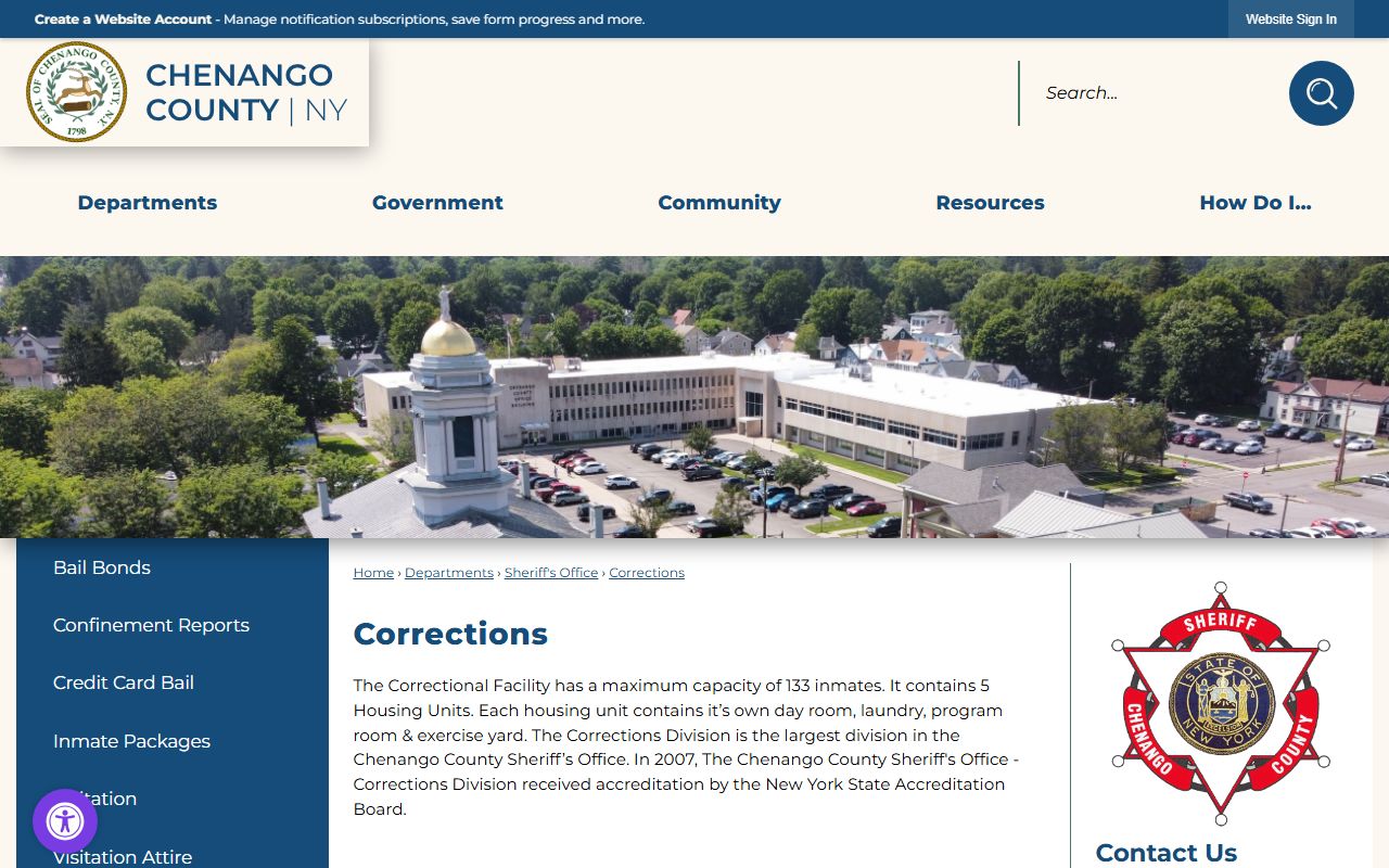 Chenango County inmate population correctional facility overview